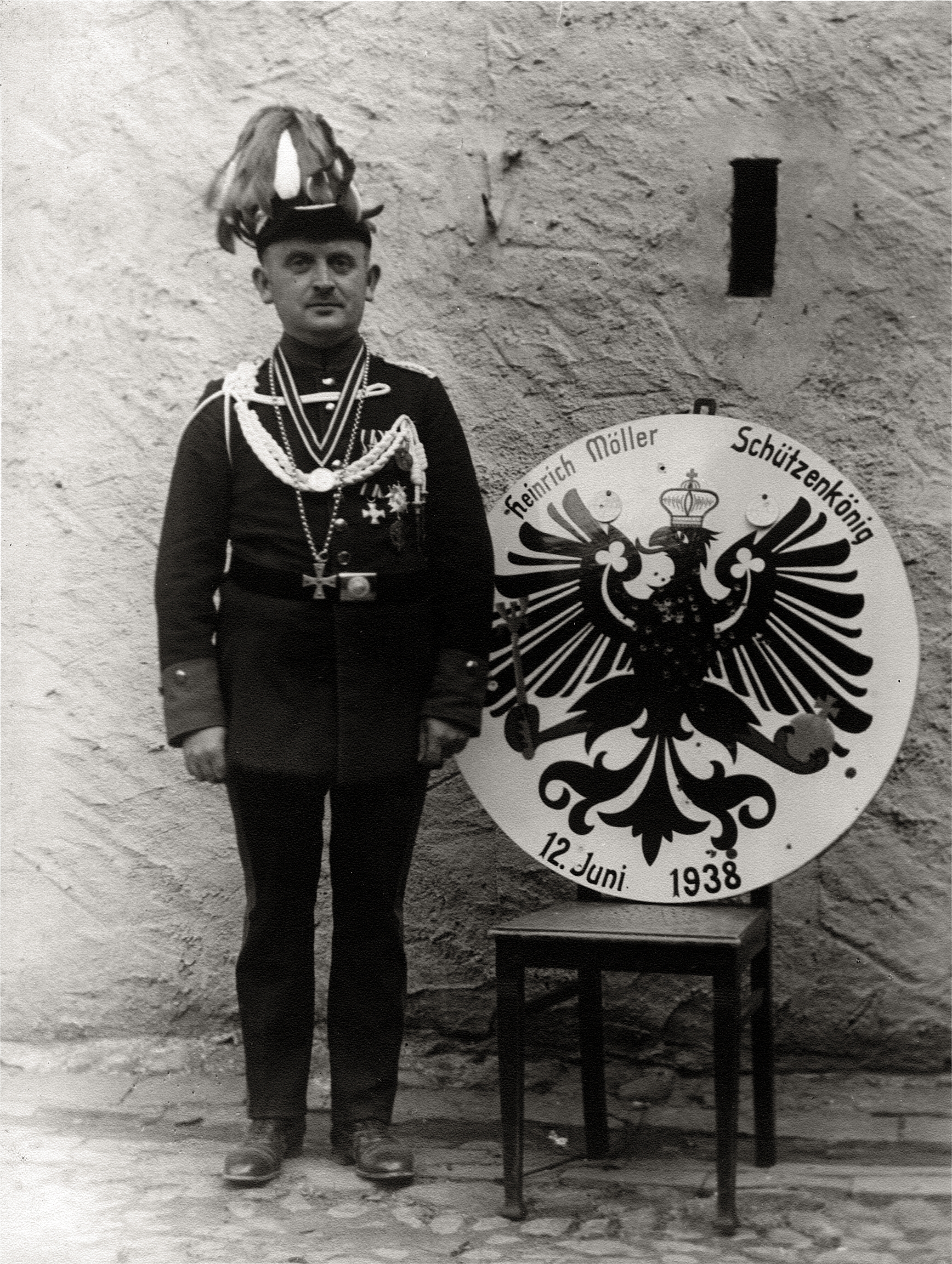 Friseurmeister Heinrich Möller 1938, letzter Schützenkönig vor dem Verbot